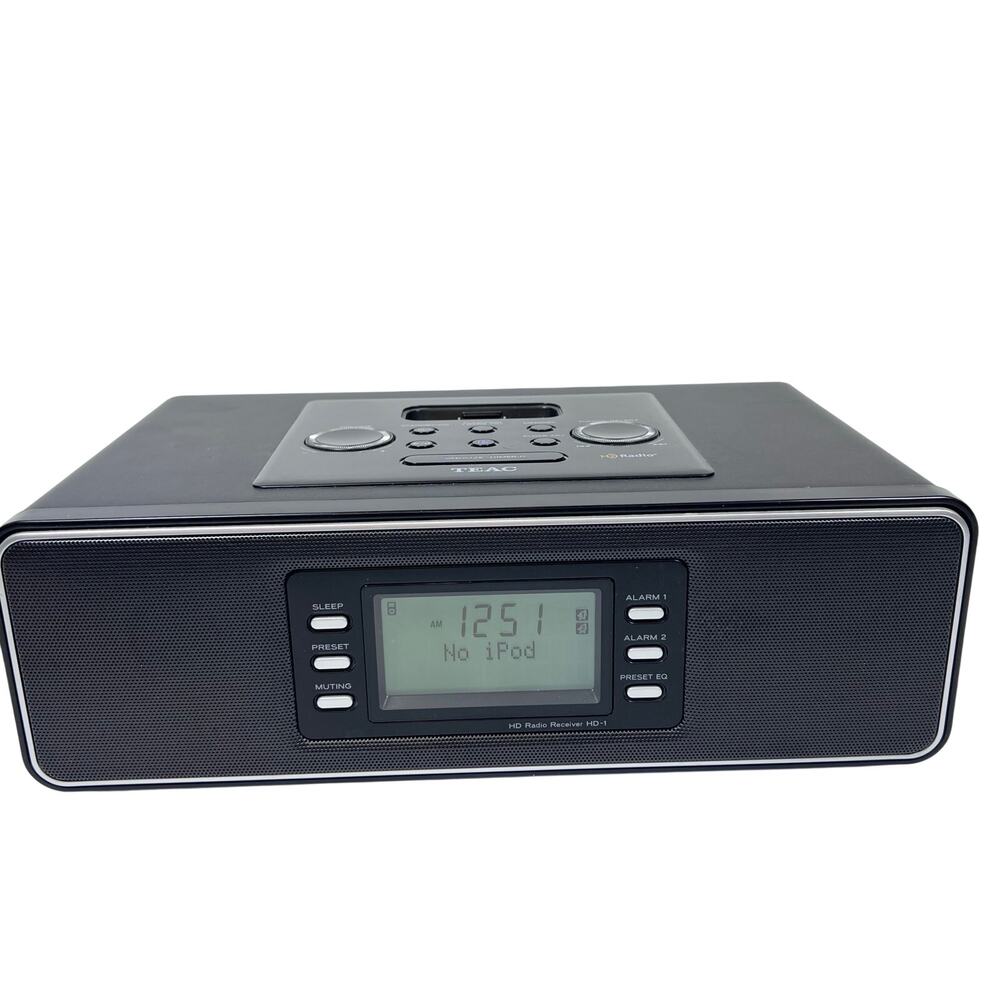 TEAC HD AM/FM Radio Receiver Alarm Clock 1st Gen iPod iPhone Dock #HD-1